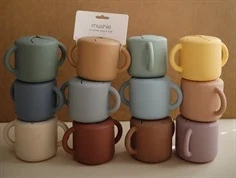 Mushie cloudy mauve snack kop